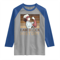 Proud Black Nurse Raglan Shirt I Am Black History - Wonder Print Shop