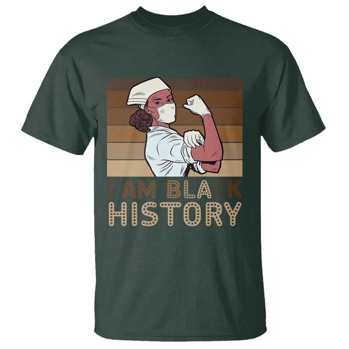 Proud Black Nurse T Shirt I Am Black History - Wonder Print Shop