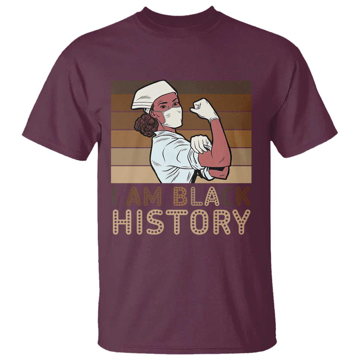 Proud Black Nurse T Shirt I Am Black History - Wonder Print Shop