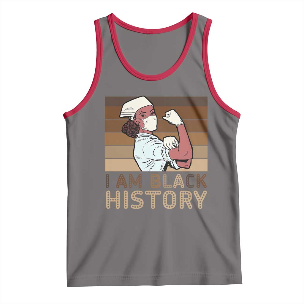 Proud Black Nurse Tank Top I Am Black History - Wonder Print Shop