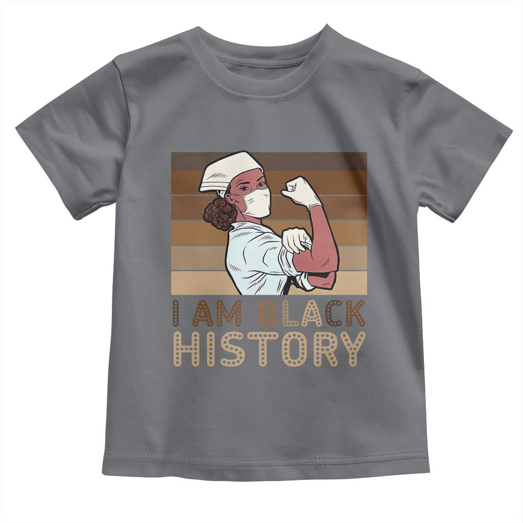 Proud Black Nurse Toddler T Shirt I Am Black History - Wonder Print Shop