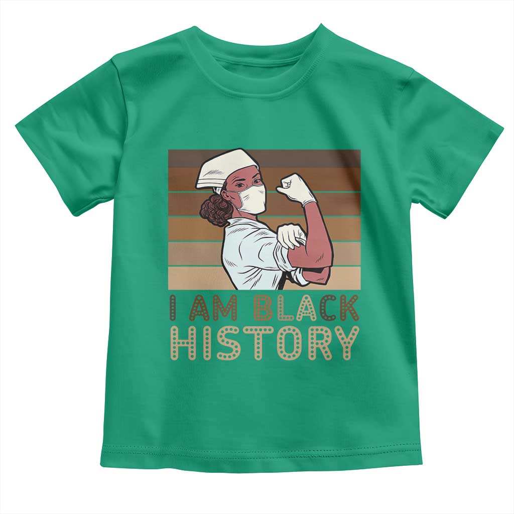 Proud Black Nurse Toddler T Shirt I Am Black History - Wonder Print Shop