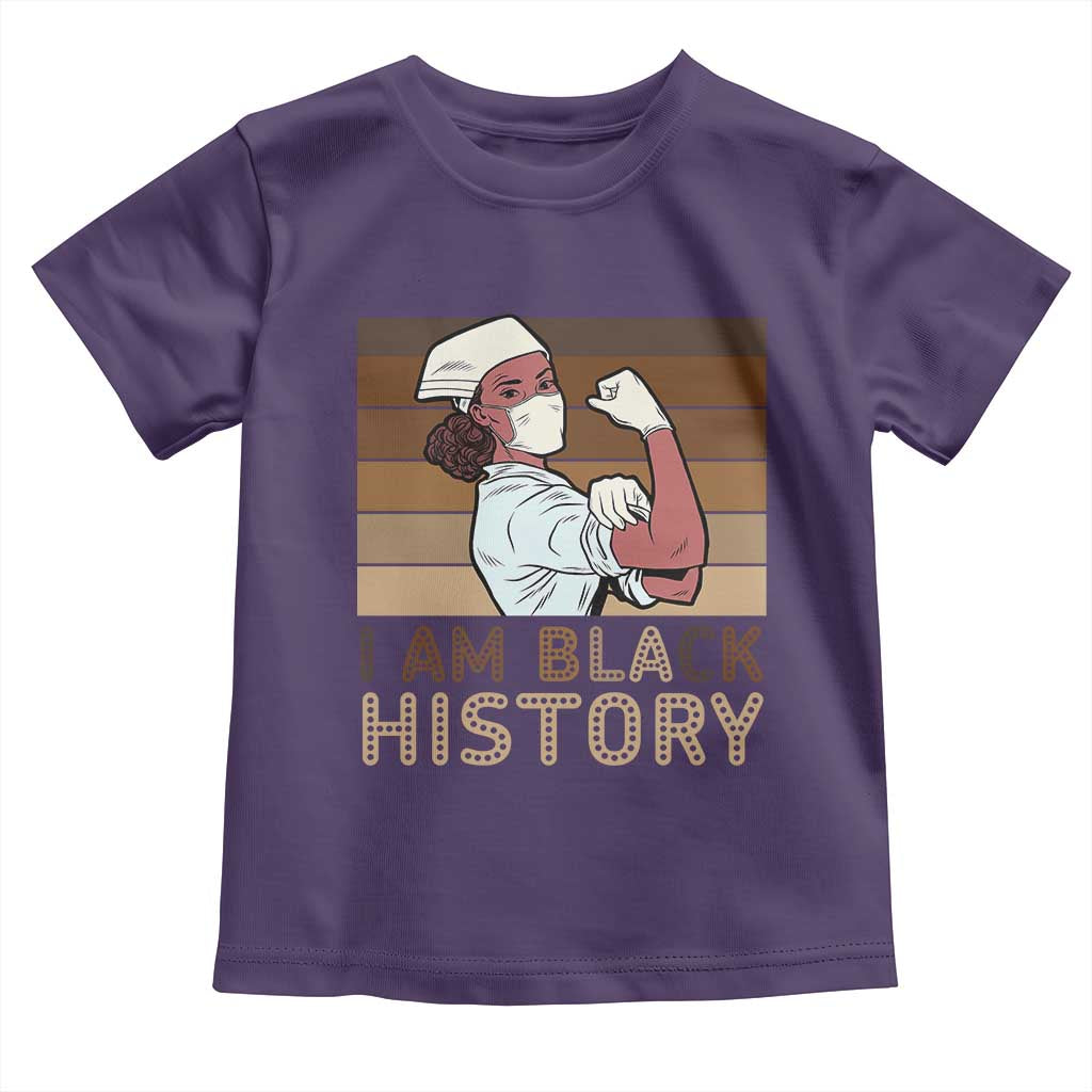 Proud Black Nurse Toddler T Shirt I Am Black History - Wonder Print Shop