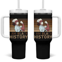 Proud Black Nurse Tumbler With Handle I Am Black History - Wonder Print Shop