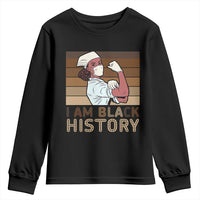 Proud Black Nurse Youth Sweatshirt I Am Black History - Wonder Print Shop