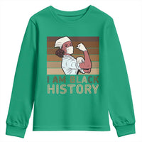 Proud Black Nurse Youth Sweatshirt I Am Black History - Wonder Print Shop