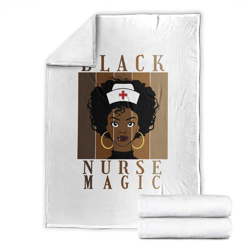 Black Nurse Magic Throw Blanket Black History Month Nurse Gift - Wonder Print Shop
