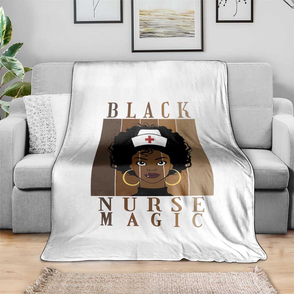Black Nurse Magic Throw Blanket Black History Month Nurse Gift - Wonder Print Shop