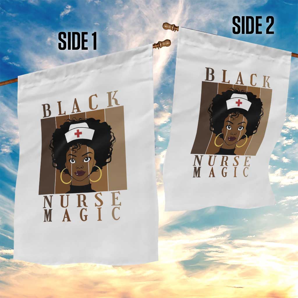 Black Nurse Magic Garden Flag Black History Month Nurse Gift - Wonder Print Shop