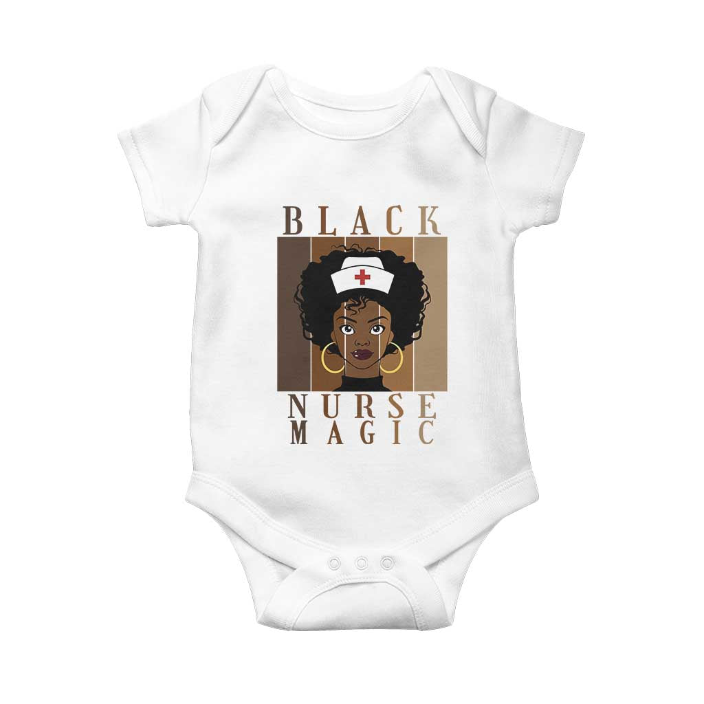 Black Nurse Magic Baby Onesie Black History Month Nurse Gift - Wonder Print Shop