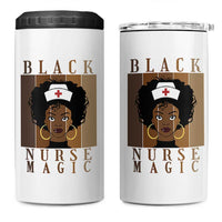 Black Nurse Magic 4 in 1 Can Cooler Tumbler Black History Month Nurse Gift - Wonder Print Shop