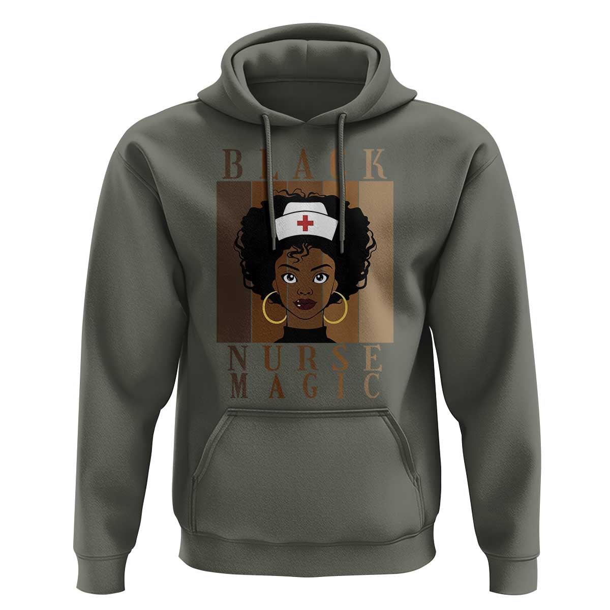 Black Nurse Magic Hoodie Black History Month Nurse Gift - Wonder Print Shop