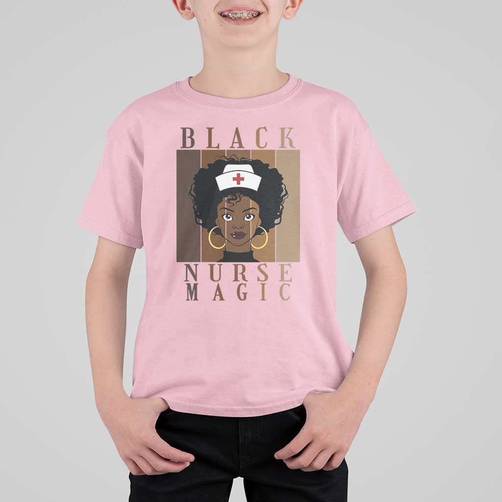 Black Nurse Magic T Shirt For Kid Black History Month Nurse Gift - Wonder Print Shop