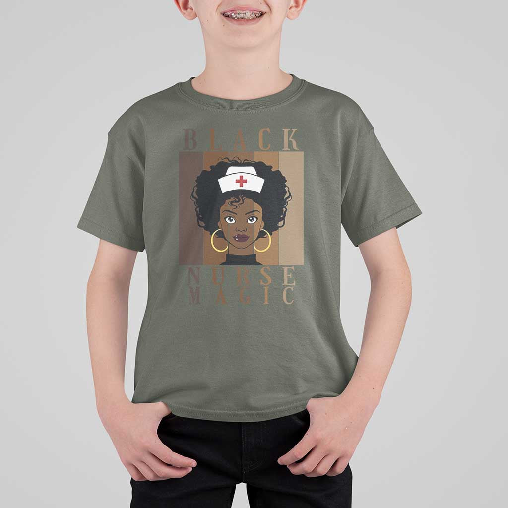 Black Nurse Magic T Shirt For Kid Black History Month Nurse Gift - Wonder Print Shop