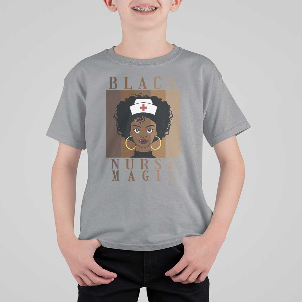 Black Nurse Magic T Shirt For Kid Black History Month Nurse Gift - Wonder Print Shop