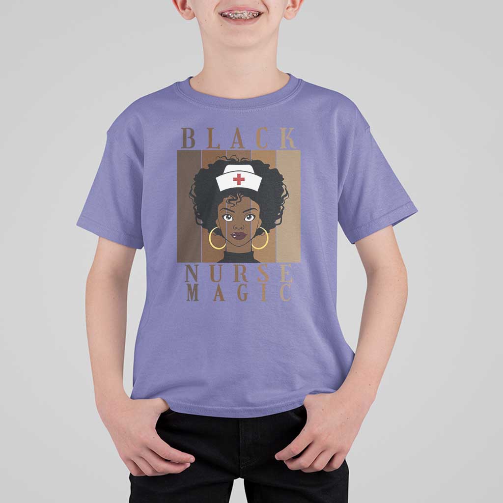 Black Nurse Magic T Shirt For Kid Black History Month Nurse Gift - Wonder Print Shop