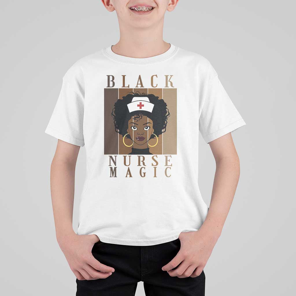 Black Nurse Magic T Shirt For Kid Black History Month Nurse Gift - Wonder Print Shop