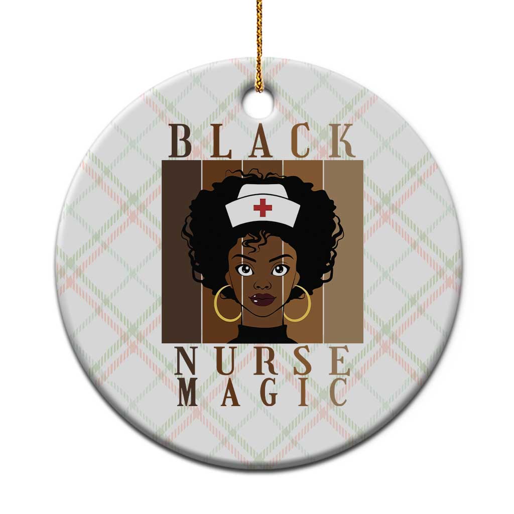 Black Nurse Magic Ceramic Ornament Black History Month Nurse Gift - Wonder Print Shop