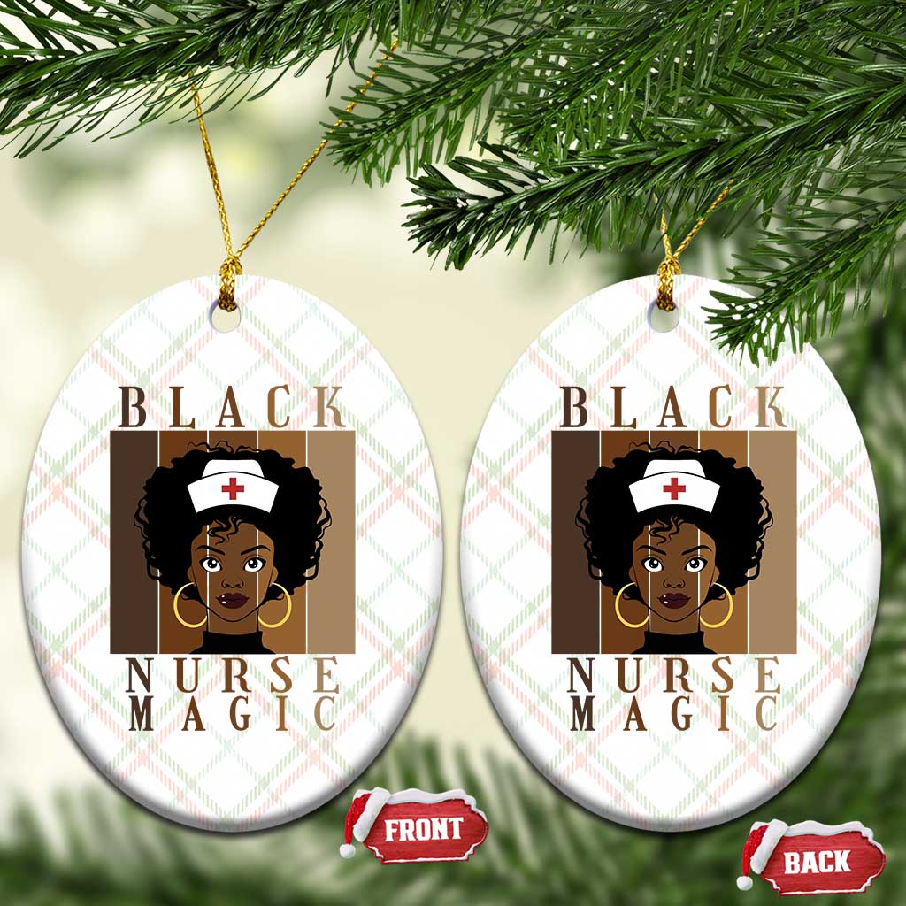 Black Nurse Magic Ceramic Ornament Black History Month Nurse Gift - Wonder Print Shop