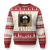Black Nurse Magic Ugly Christmas Sweater Black History Month Nurse Gift - Wonder Print Shop