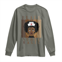 Black Nurse Magic Long Sleeve Shirt Black History Month Nurse Gift - Wonder Print Shop