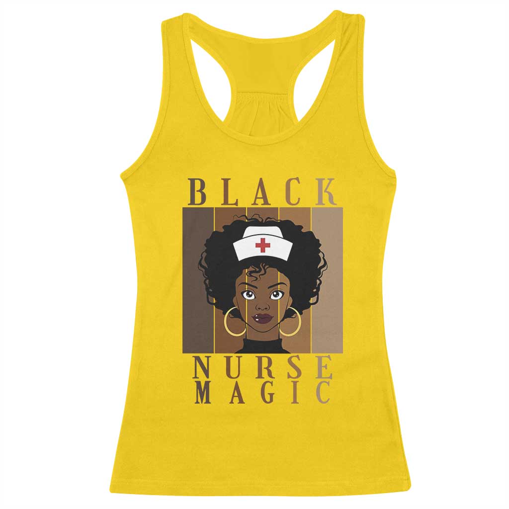 Black Nurse Magic Racerback Tank Top Black History Month Nurse Gift - Wonder Print Shop