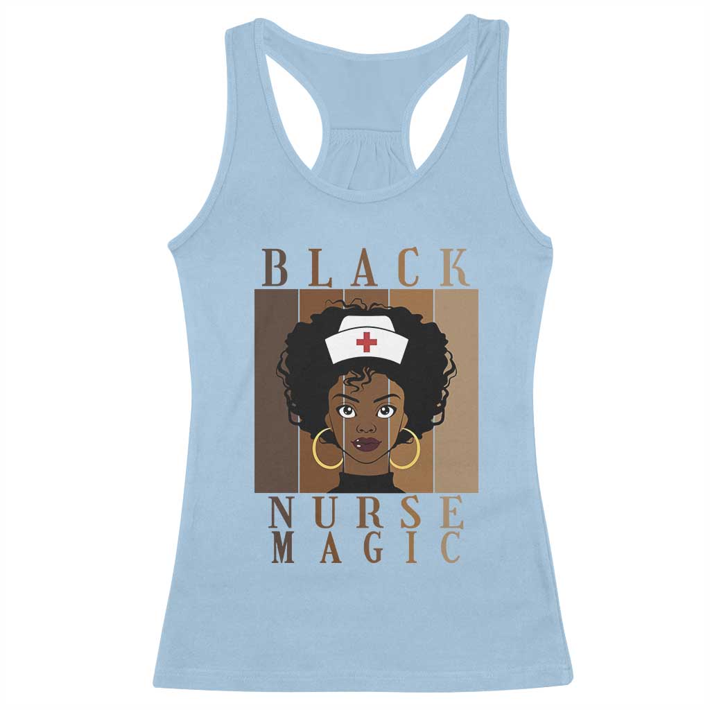 Black Nurse Magic Racerback Tank Top Black History Month Nurse Gift - Wonder Print Shop