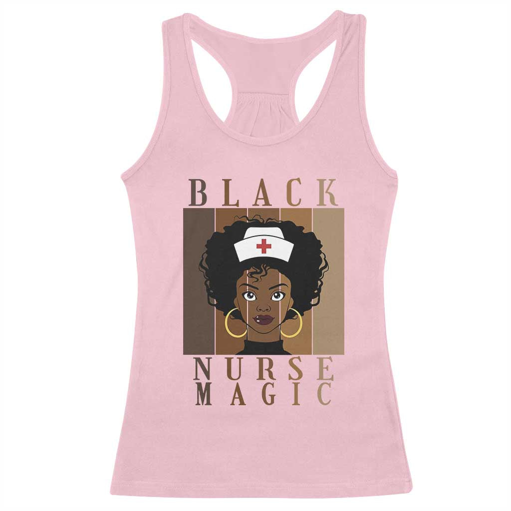 Black Nurse Magic Racerback Tank Top Black History Month Nurse Gift - Wonder Print Shop