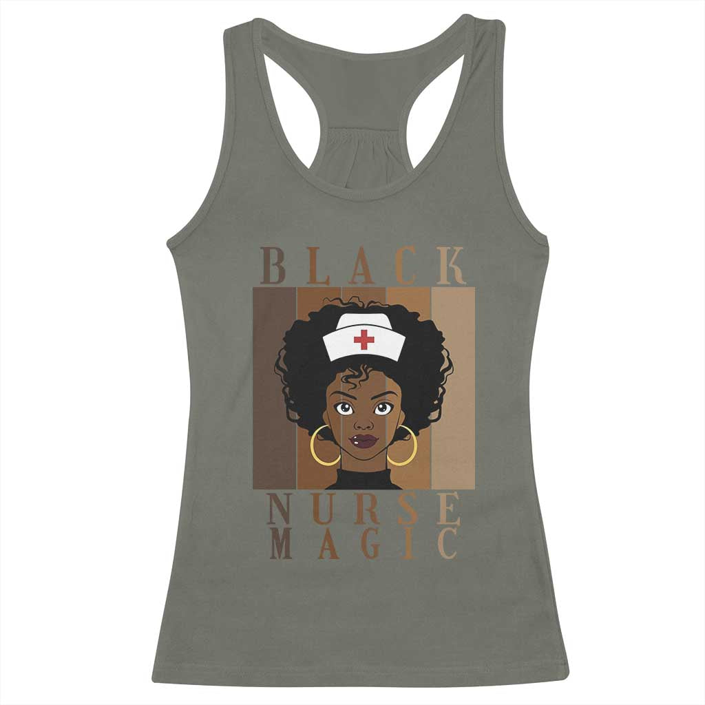 Black Nurse Magic Racerback Tank Top Black History Month Nurse Gift - Wonder Print Shop