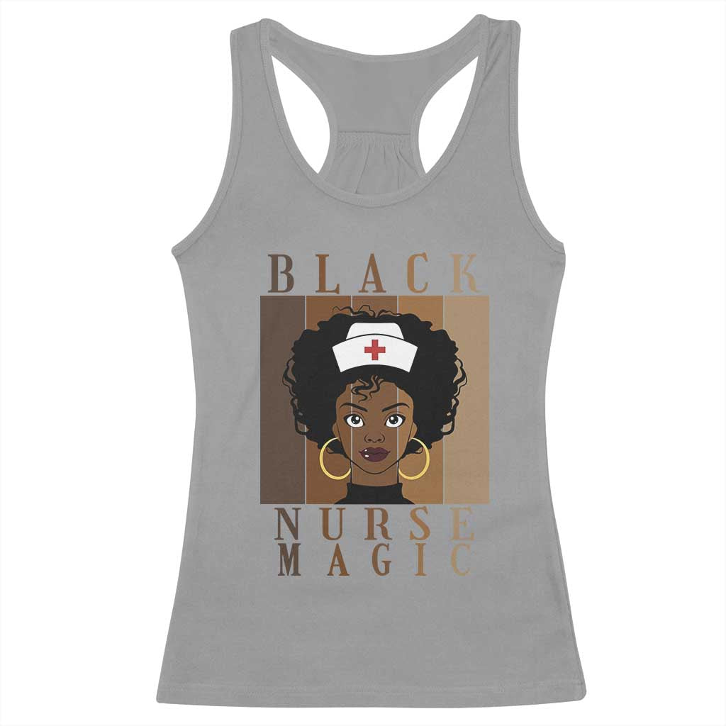 Black Nurse Magic Racerback Tank Top Black History Month Nurse Gift - Wonder Print Shop