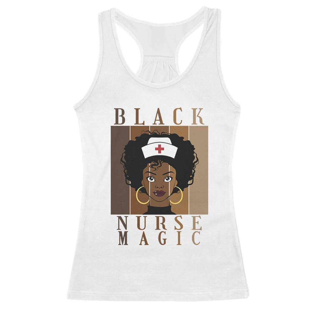 Black Nurse Magic Racerback Tank Top Black History Month Nurse Gift - Wonder Print Shop