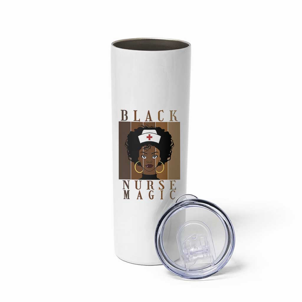 Black Nurse Magic Skinny Tumbler Black History Month Nurse Gift - Wonder Print Shop