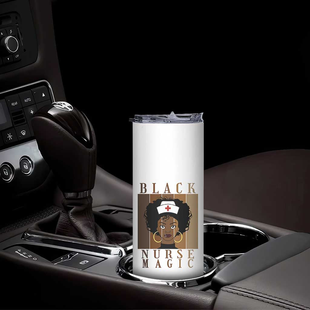 Black Nurse Magic Skinny Tumbler Black History Month Nurse Gift - Wonder Print Shop