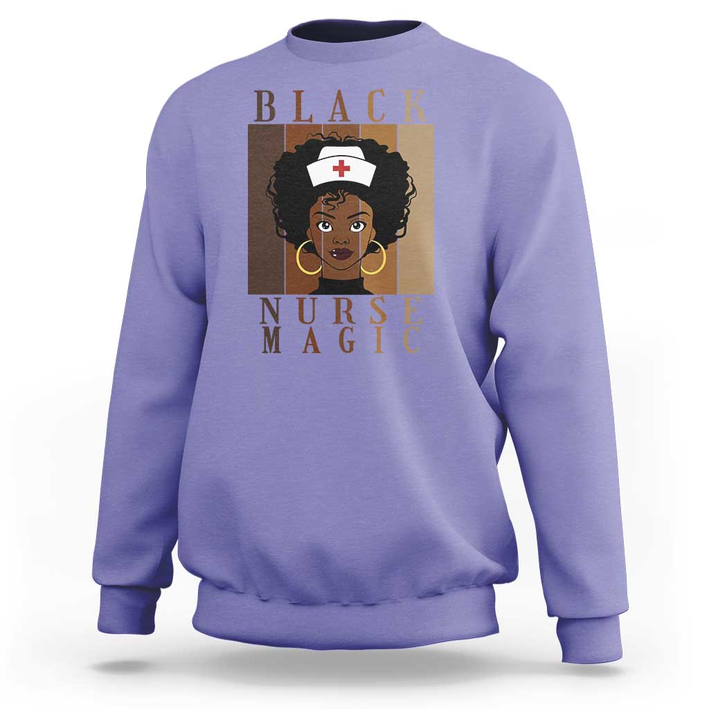 Black Nurse Magic Sweatshirt Black History Month Nurse Gift - Wonder Print Shop