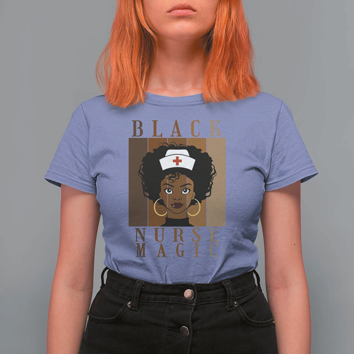 Black Nurse Magic T Shirt For Women Black History Month Nurse Gift - Wonder Print Shop