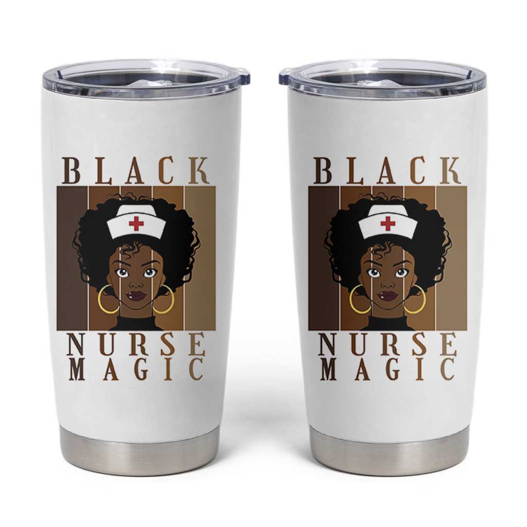 Black Nurse Magic Tumbler Cup Black History Month Nurse Gift - Wonder Print Shop