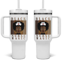 Black Nurse Magic Tumbler With Handle Black History Month Nurse Gift - Wonder Print Shop