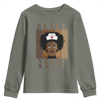 Black Nurse Magic Youth Sweatshirt Black History Month Nurse Gift - Wonder Print Shop