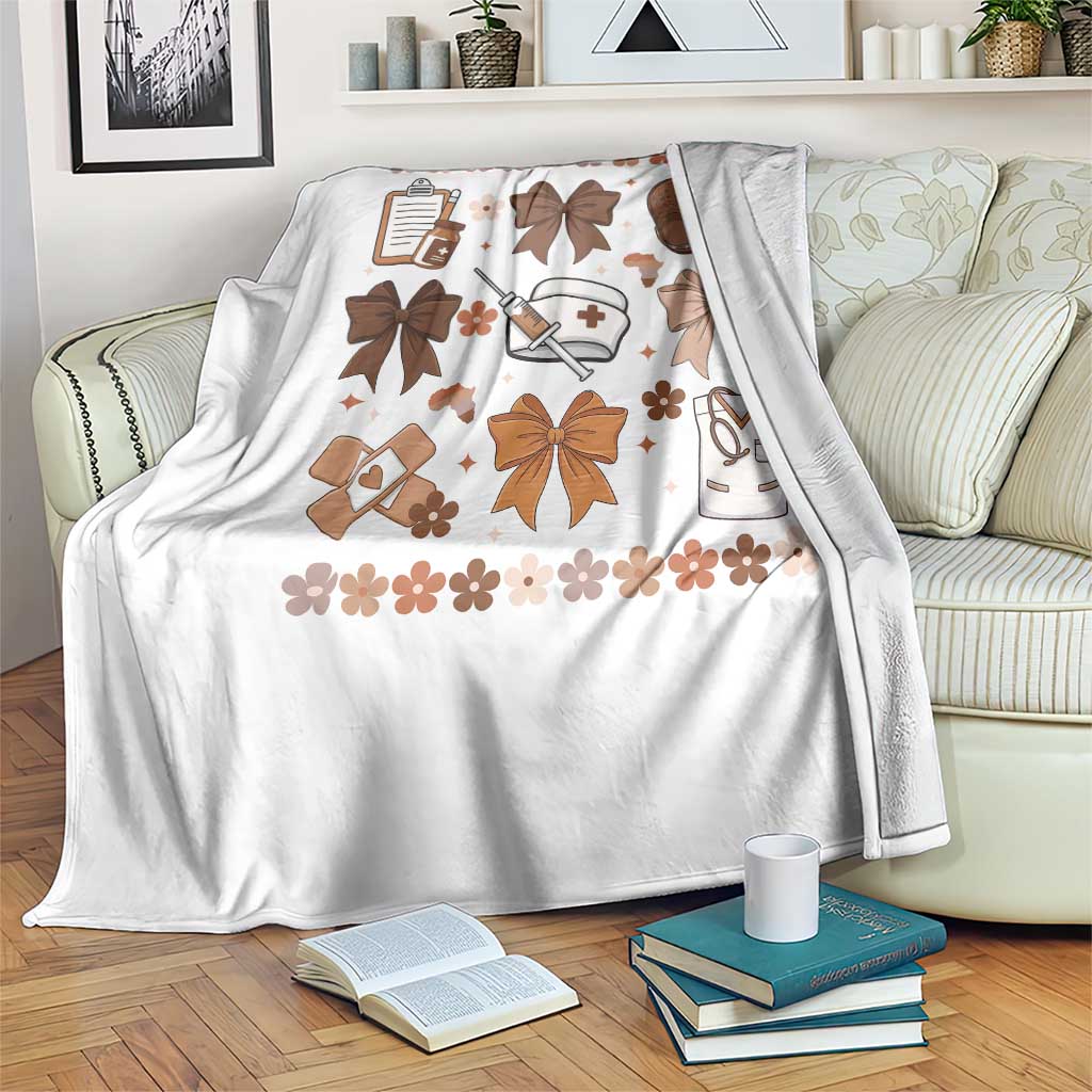 Proud Black Nurse Throw Blanket Gift For African Nurse Black History - Wonder Print Shop