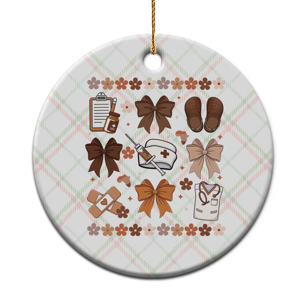 Proud Black Nurse Ceramic Ornament Gift For African Nurse Black History - Wonder Print Shop