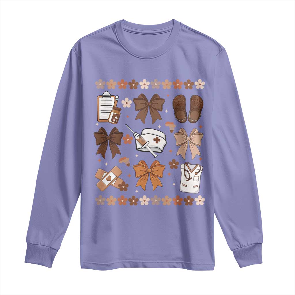 Proud Black Nurse Long Sleeve Shirt Gift For African Nurse Black History - Wonder Print Shop