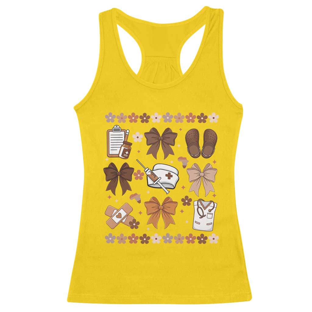 Proud Black Nurse Racerback Tank Top Gift For African Nurse Black History - Wonder Print Shop