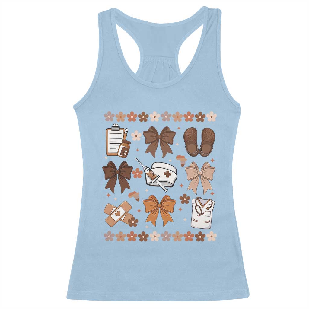 Proud Black Nurse Racerback Tank Top Gift For African Nurse Black History - Wonder Print Shop
