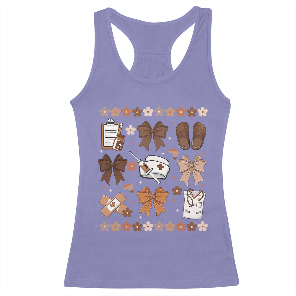 Proud Black Nurse Racerback Tank Top Gift For African Nurse Black History - Wonder Print Shop