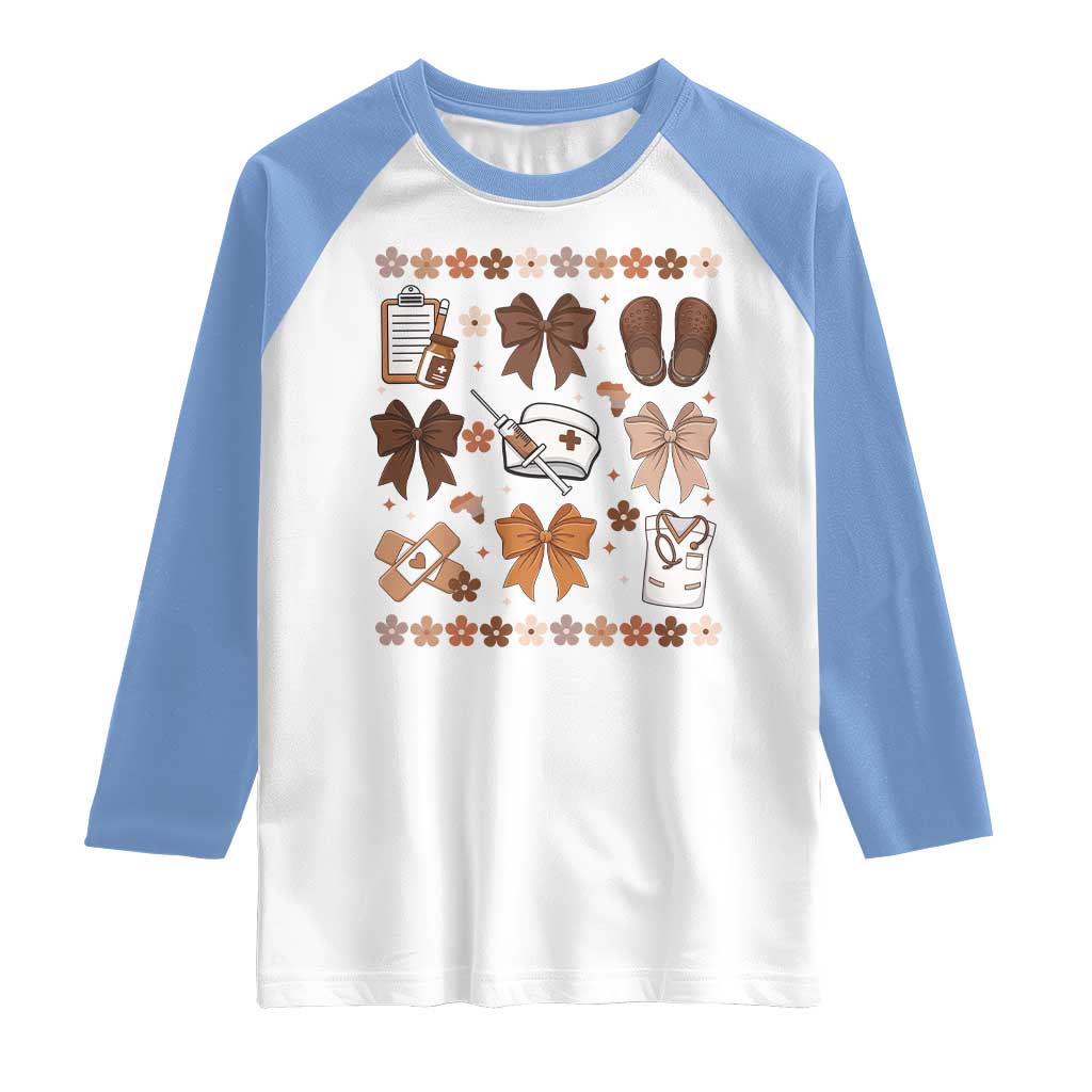 Proud Black Nurse Raglan Shirt Gift For African Nurse Black History - Wonder Print Shop