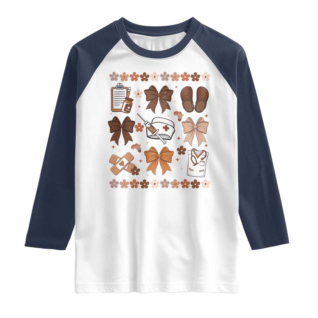 Proud Black Nurse Raglan Shirt Gift For African Nurse Black History - Wonder Print Shop