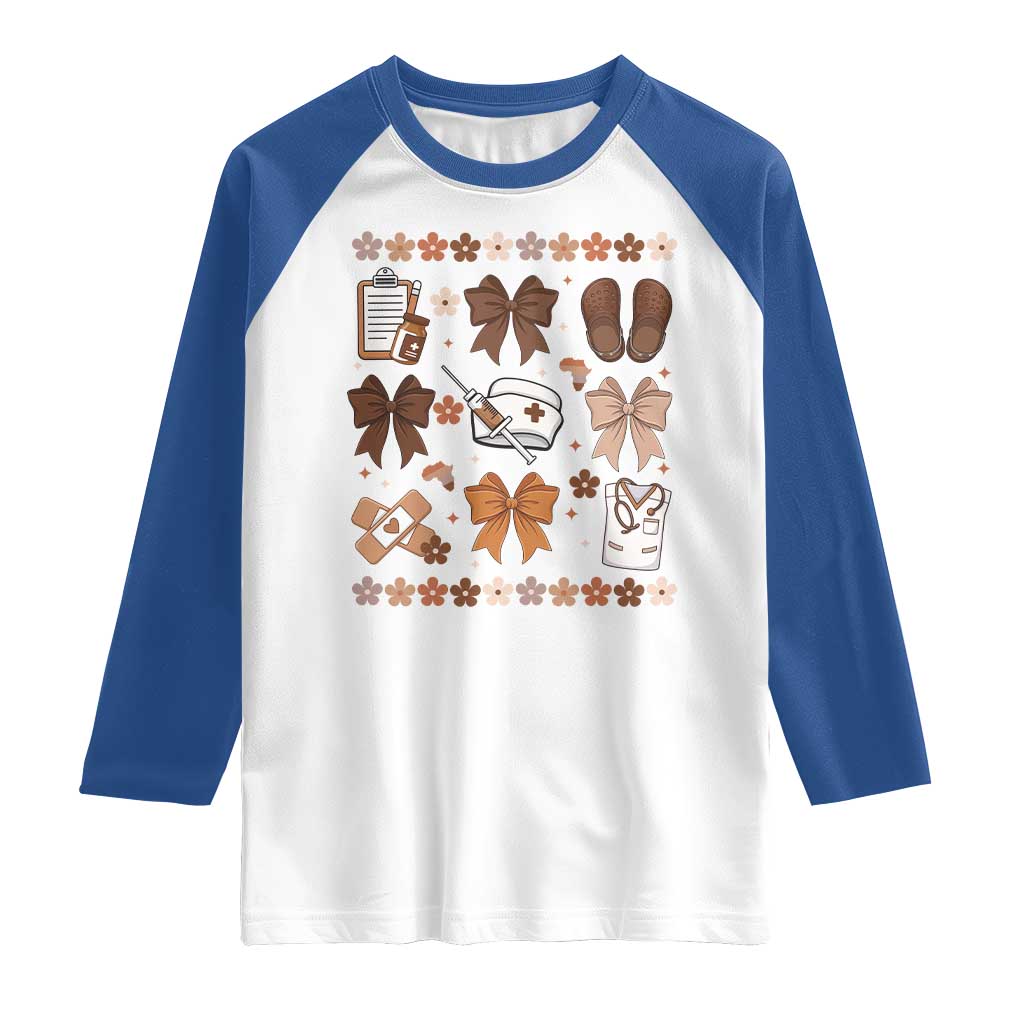 Proud Black Nurse Raglan Shirt Gift For African Nurse Black History - Wonder Print Shop