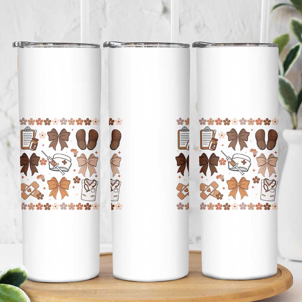Proud Black Nurse Skinny Tumbler Gift For African Nurse Black History - Wonder Print Shop