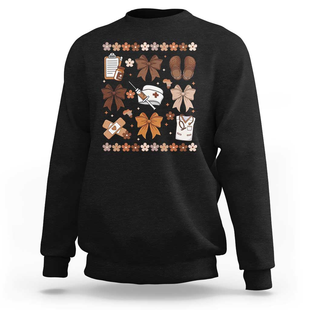 Proud Black Nurse Sweatshirt Gift For African Nurse Black History - Wonder Print Shop