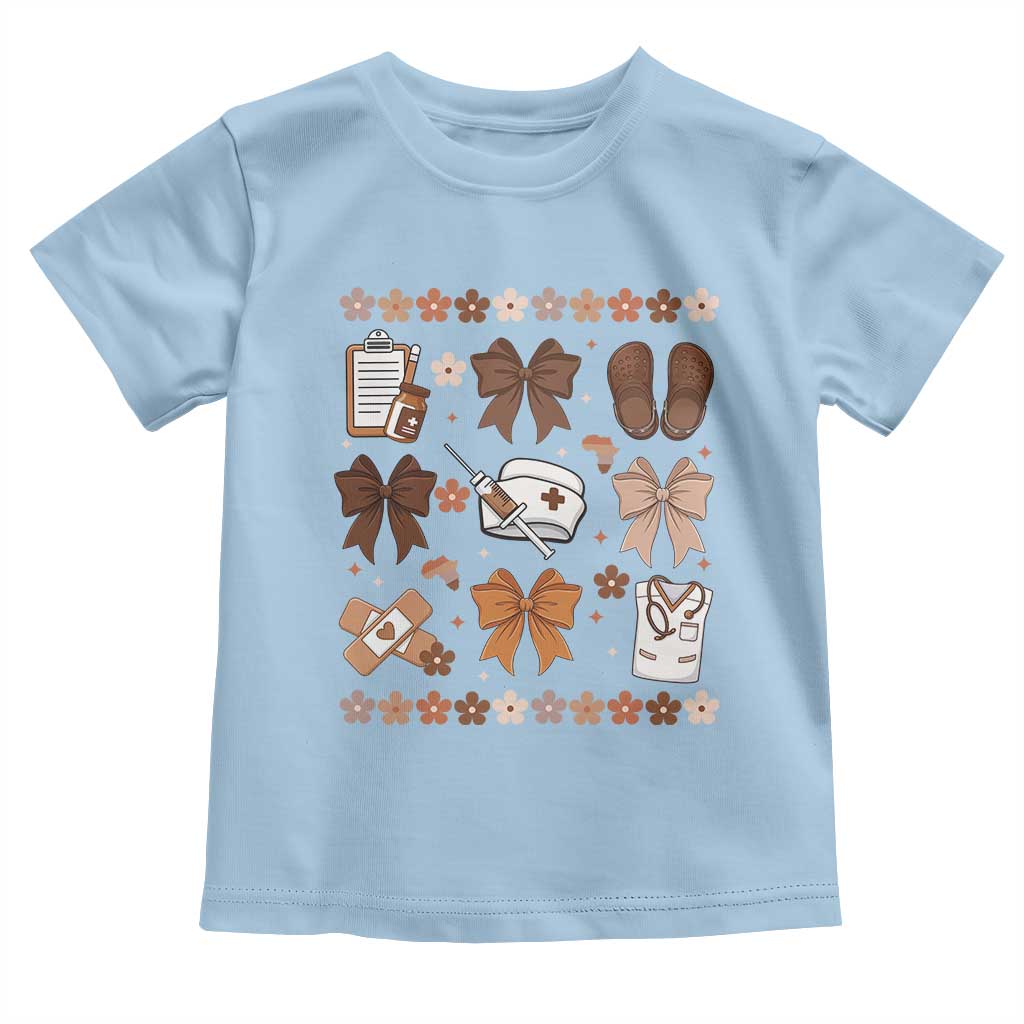 Proud Black Nurse Toddler T Shirt Gift For African Nurse Black History - Wonder Print Shop